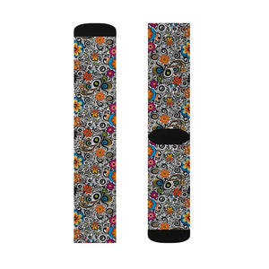Socks - Vibrant Floral Pattern Sublimation - Comfort Style - Dipaliz