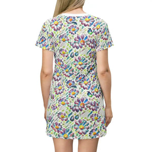 Floral Shirt Dress - Vibrant Pattern Statement Style - Dipaliz - Dresses