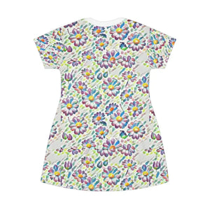 Floral Shirt Dress - Vibrant Pattern Statement Style - Dipaliz - Dresses