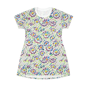 Floral Shirt Dress - Vibrant Pattern Statement Style - Dipaliz - Dresses