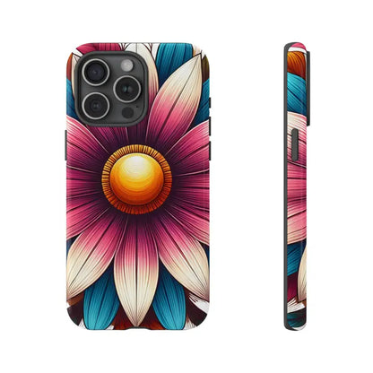 Vibrant Flower Tough Cases for Iphone Galaxy & Pixel Phones - Iphone 15 Pro Max / Glossy Phone Case