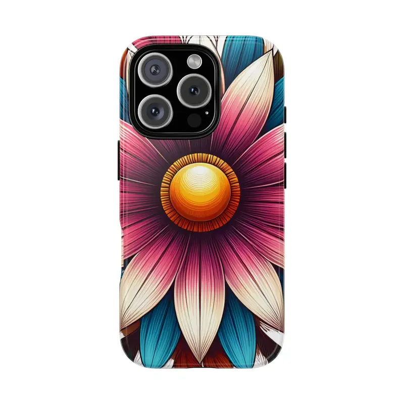 Vibrant Flower Tough Cases for Iphone Galaxy & Pixel Phones - Iphone 16 Pro / Glossy Phone Case