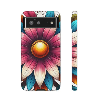 Vibrant Flower Tough Cases for Iphone Galaxy & Pixel Phones - Google 6 / Glossy Phone Case