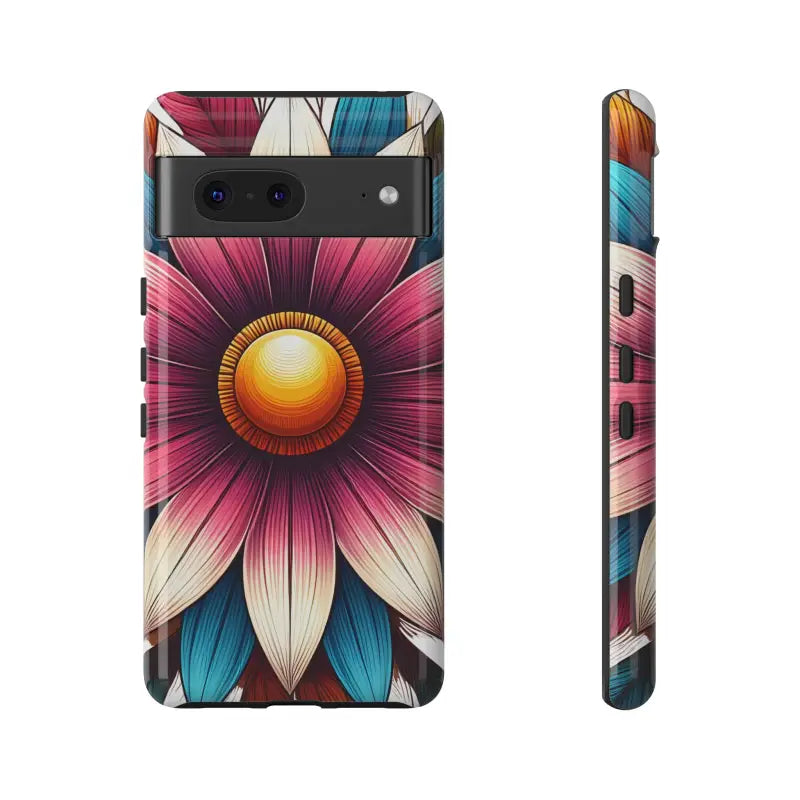 Vibrant Flower Tough Cases for Iphone Galaxy & Pixel Phones - Google 7 / Glossy Phone Case