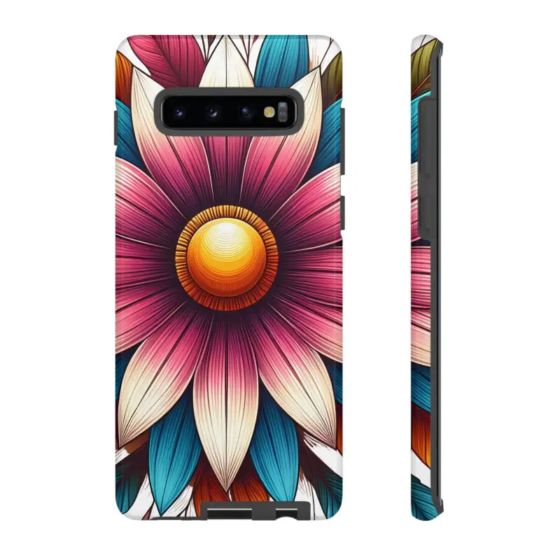 Vibrant Flower Tough Cases for Iphone Galaxy & Pixel Phones - Samsung S10 Plus / Glossy Phone Case