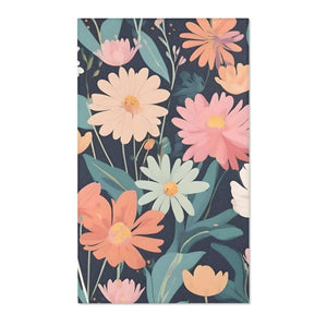 Vibrant Flowers Area Rugs – Polyester Chenille - Dipaliz