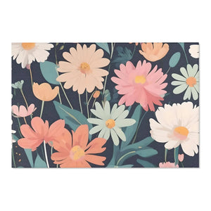 Vibrant Flowers Area Rugs – Polyester Chenille - Dipaliz