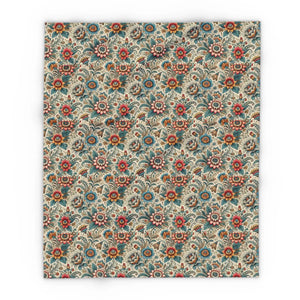 Vibrant Flowers Arctic Fleece Blanket – Soft - Dipaliz - Blankets