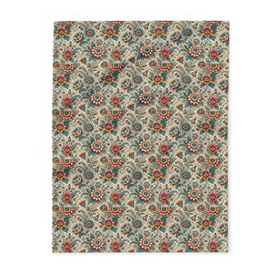 Home Decor - Vibrant Flowers Arctic Fleece Blanket - Cozy Sanctuary - Dipaliz