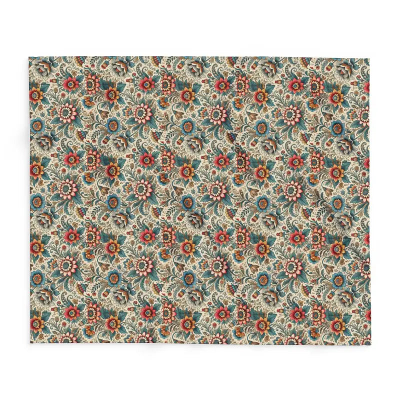 Vibrant Flowers Arctic Fleece Blanket in 3 Sizes - Home Decor