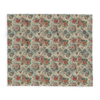 Vibrant Flowers Arctic Fleece Blanket in 3 Sizes - Home Decor