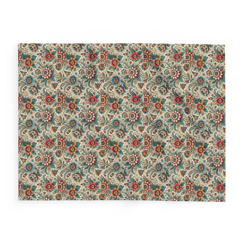 Vibrant Flowers Arctic Fleece Blanket in 3 Sizes - Home Decor