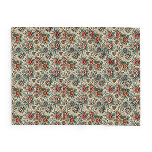 Home Decor - Vibrant Flowers Arctic Fleece Blanket - Cozy Sanctuary - Dipaliz