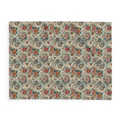 Vibrant Flowers Arctic Fleece Blanket in 3 Sizes - Home Decor