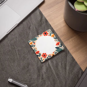 Vibrant Flowers Border Sticky Notes - White Paper - Dipaliz
