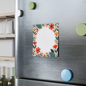 Vibrant Flowers Border Sticky Notes - White Paper - Dipaliz