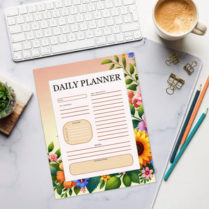Vibrant Flowers Notepad - Dazzling Daily Planning - Dipaliz - Notepads