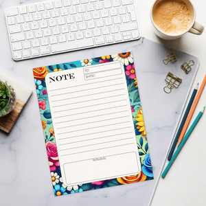 Vibrant Flowers Daily Notepad - Organize your Day - Dipaliz - Notepads