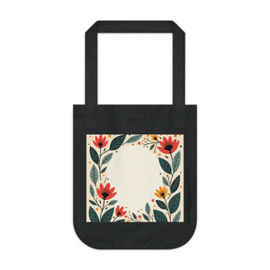 Vibrant Organic Canvas Tote - Floral Cotton Bag - Dipaliz - Bags