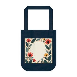 Vibrant Organic Canvas Tote - Floral Cotton Bag - Dipaliz - Bags