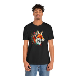 Vibrant Fox Graphic Tee - Stylish Casual Wear - Dipaliz - T-shirts