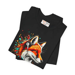 Vibrant Fox Graphic Tee - Stylish Casual Wear - Dipaliz - T-shirts
