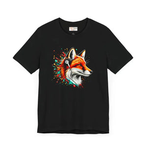 Vibrant Fox Graphic Tee - Stylish Casual Wear - Dipaliz - T-shirts