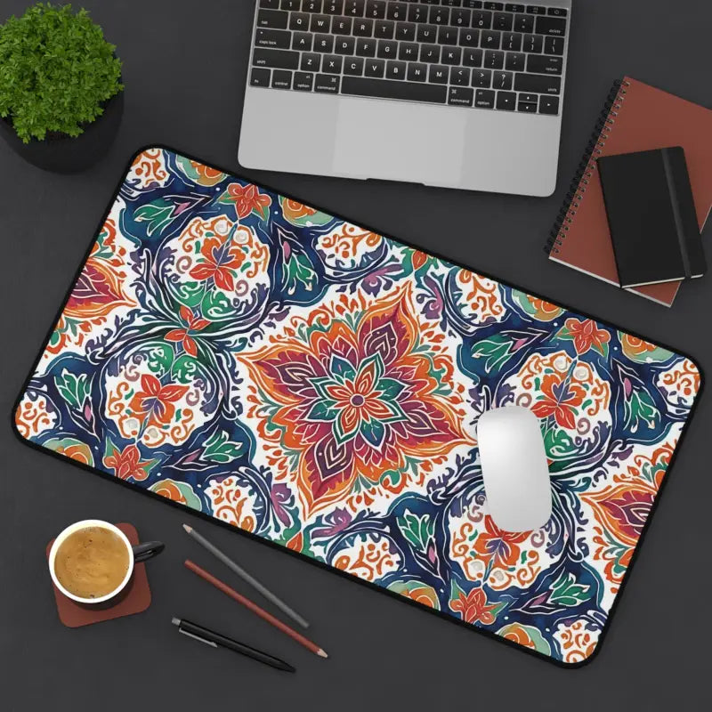 Upgrade your Space: Vibrant Geometric Abstract Desk Mat - Computer Accessories