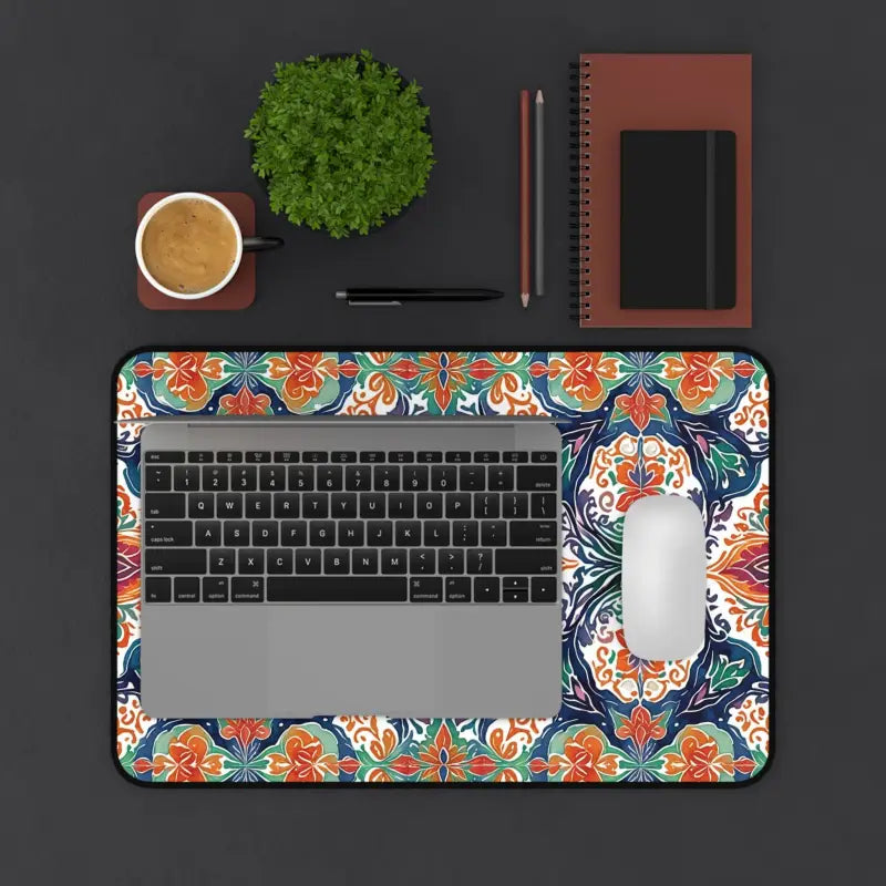 Upgrade your Space: Vibrant Geometric Abstract Desk Mat - 12’’ × 18’’ Computer Accessories