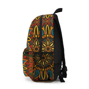 Vibrant Geometric Backpack - Bold Waterproof School Bag - Dipaliz - one Size - Backpacks