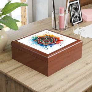 Jewelry Box - Geometric Pattern Box - Colorful Storage Solution - Dipaliz