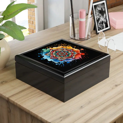 Elevate your Style with a Vibrant Geometric Jewelry Box - Box