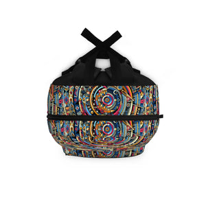 Geometric Spun Polyester Backpack - Roomy Design - Dipaliz - Backpacks