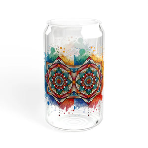 Abstract Glass Sipper - Bpa-free 16oz - Dipaliz - Tumblers