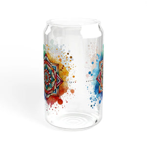 Abstract Glass Sipper - Bpa-free 16oz - Dipaliz - Tumblers