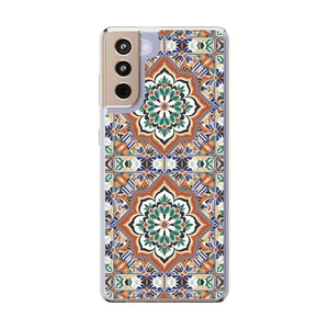 Stylish Clear Case Vibrant Geometric Pattern Protection - Dipaliz - Samsung Galaxy S21 Plus / Without Gift Packaging