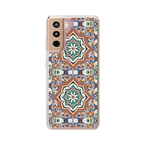 Stylish Clear Case Vibrant Geometric Pattern Protection - Dipaliz - Samsung Galaxy S21 / Without Gift Packaging