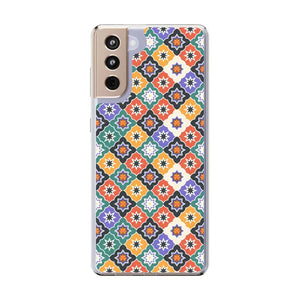 Geometric Clear Case - Vibrant Pattern Ultimate Style - Dipaliz - Samsung Galaxy S21 Plus / Without Gift Packaging