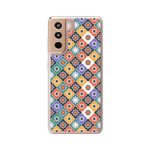 Geometric Clear Case - Vibrant Pattern Ultimate Style - Dipaliz - Samsung Galaxy S21 / Without Gift Packaging - Mobile