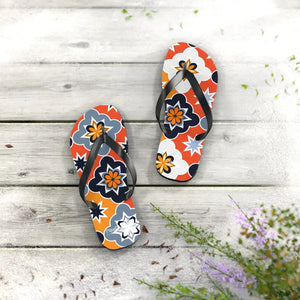 Vibrant Geometric Flip Flops - Cushioned Footbed Summer Style - Dipaliz - s / Black Sole - Slippers