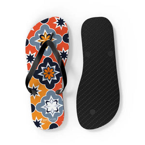 Vibrant Geometric Flip Flops - Cushioned Footbed Summer Style - Dipaliz - Slippers
