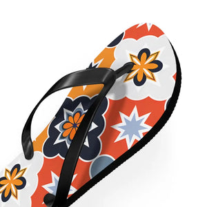 Vibrant Geometric Flip Flops - Cushioned Footbed Summer Style - Dipaliz - Slippers