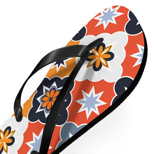 Vibrant Geometric Flip Flops - Cushioned Footbed Summer Style - Dipaliz - Slippers