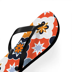 Vibrant Geometric Flip Flops - Cushioned Footbed Summer Style - Dipaliz - Slippers