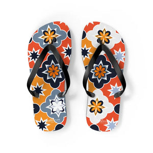 Vibrant Geometric Flip Flops - Cushioned Footbed Summer Style - Dipaliz - m / Black Sole - Slippers