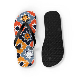 Vibrant Geometric Flip Flops - Cushioned Footbed Summer Style - Dipaliz - Slippers