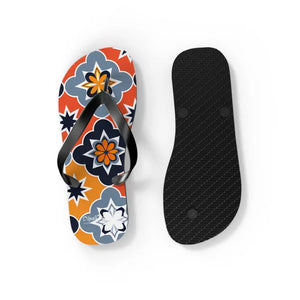 Vibrant Geometric Flip Flops - Cushioned Footbed Summer Style - Dipaliz - Slippers