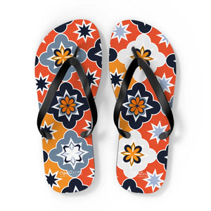 Vibrant Geometric Flip Flops - Cushioned Summer - Dipaliz - Slippers