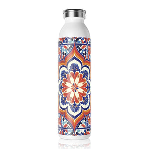 Sleek Slim Water Bottle Geometric Design Stainless Steel - Dipaliz - Bottles