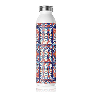 Sleek Slim Water Bottle Geometric Design Stainless Steel - Dipaliz - Bottles